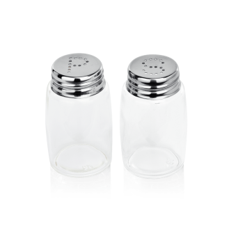 Salz- & Pfefferstreuer, 2-er Set, Glas/Edelstahl