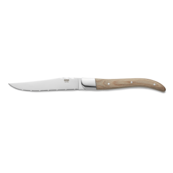 Steakmesser CARLOS, 23 cm lang, mit hellbraunem Pakkaholzgriff