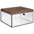Schubladen-Set, 3-teilig, 35,4 x 32,5 cm, transparent/braun