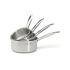 Stielkasserollen PRIM'APPETY 4er Set, Ø 14-16-18-20 cm, Edelstahl gebürstet, Induktionsgeeignet
