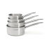 Stielkasserollen PRIM'APPETY 4er Set, Ø 14-16-18-20 cm, Edelstahl gebürstet, Induktionsgeeignet