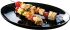 Platte DIWALI BLACK oval, 33 x 25 cm, schwarz