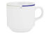 Kaffeebecher IMPERIAL NOVA, 0,25 ltr., weiß mit Dekor blau/grau