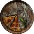Pizzateller NAPOLI FLOUR Dekor Z32 rund, Ø 31 cm