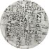 Pizzateller WHITE & BLACK Dekor Z69 rund, Ø 33 cm