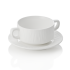 Suppentasse MAYA SHIRO inkl. Untertasse, 250 ml, weiß mit Relief