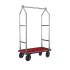 Gepäckwagen VOYAGER, 112 x 65 cm, CNS 18/8 Edelstahl gebürstet, roter Teppich