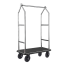 Gepäckwagen VOYAGER, 112 x 65 cm, CNS 18/8 Edelstahl gebürstet, schwarzer Teppich