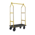 Gepäckwagen VOYAGER, 112 x 65 cm, CNS 18/8 Titanium Gold, schwarzer Teppich