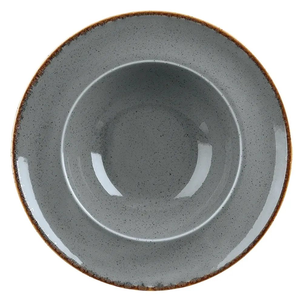 Teller SEASONS tief rund breite Fahne, Ø 26 cm, STORM