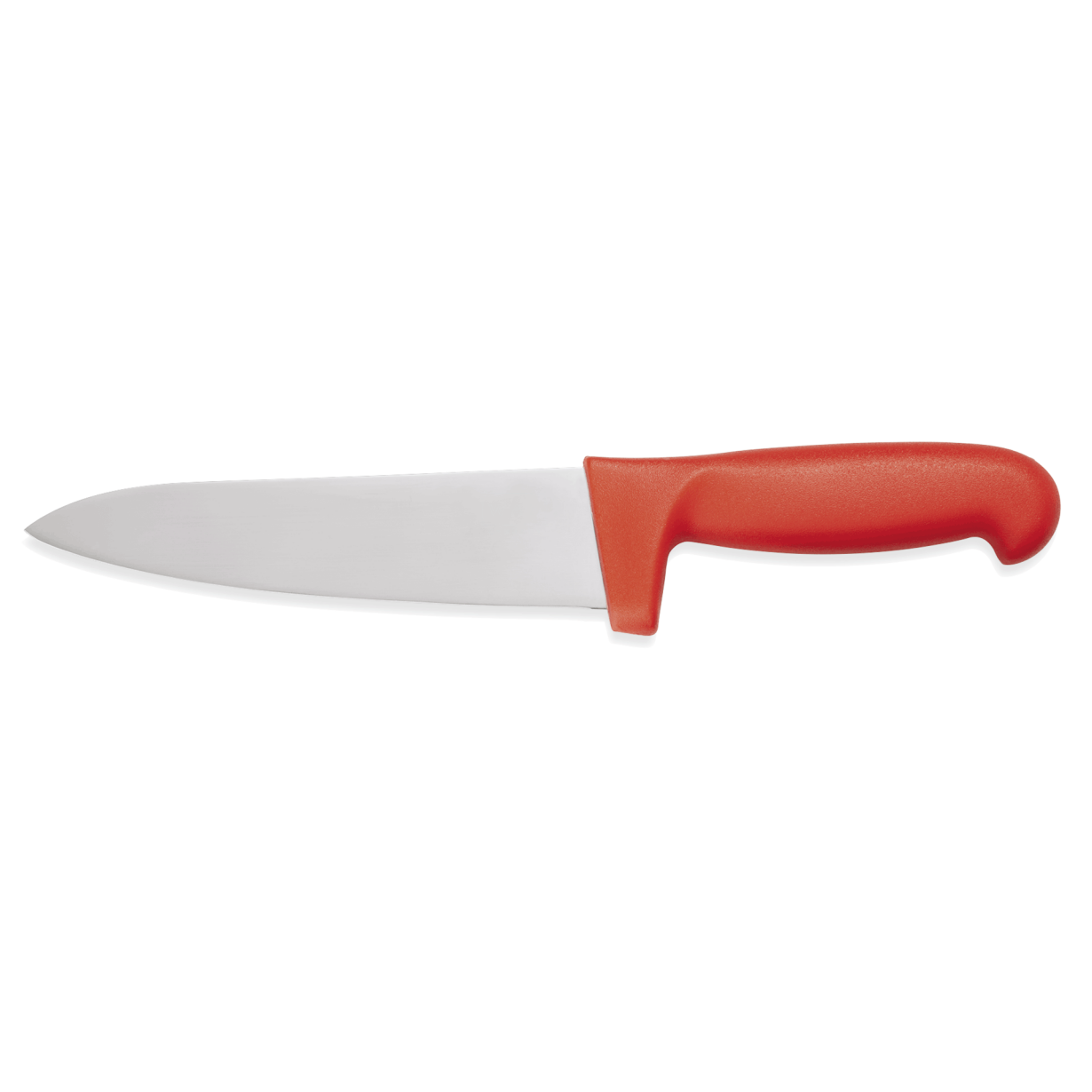Kochmesser HACCP, 30 cm lang, Edelstahl, roter Griff